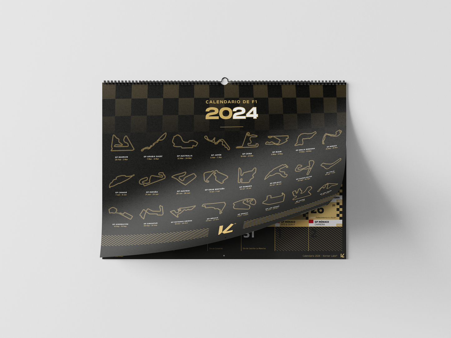 Calendario de pared 2024 de Fórmula 1 - Motorsport